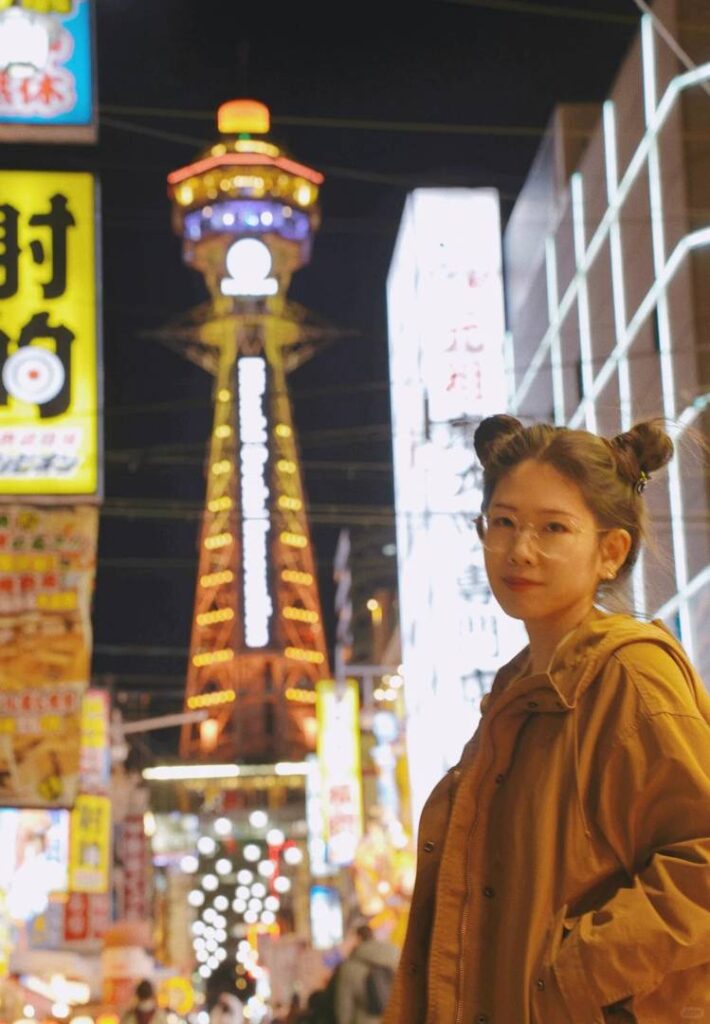 Stunning Night View of Tsutenkaku Tower: Best Osaka Skyline Photography Spots