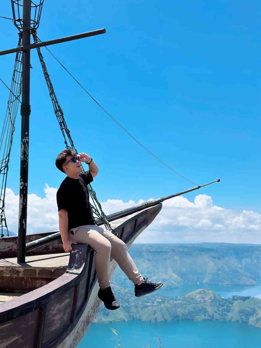 Discover Stunning Views: Samosir Island in Lake Toba from 1600 Meters High