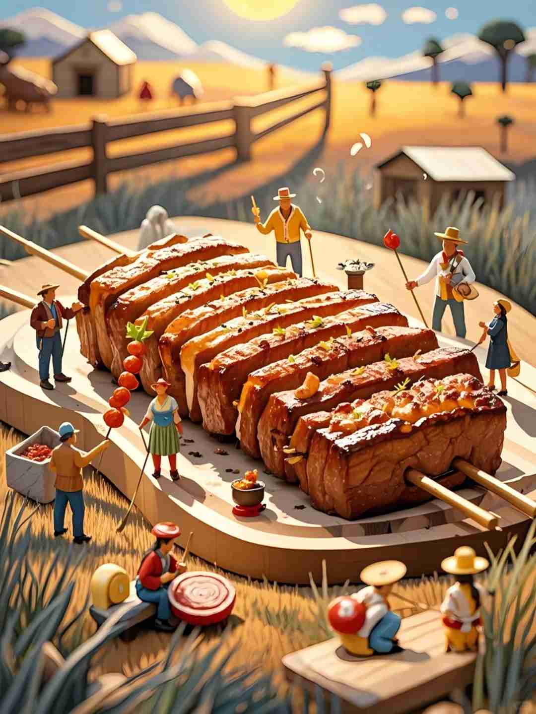 Explore Authentic Argentinian Barbecue (Asado) with AI Food Poster Designs