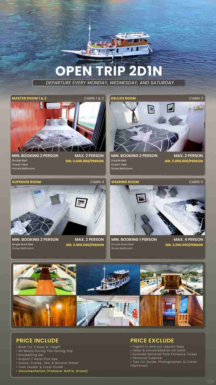 Explore Komodo Island: 2D1N Sailing Adventure Open Trip Experience