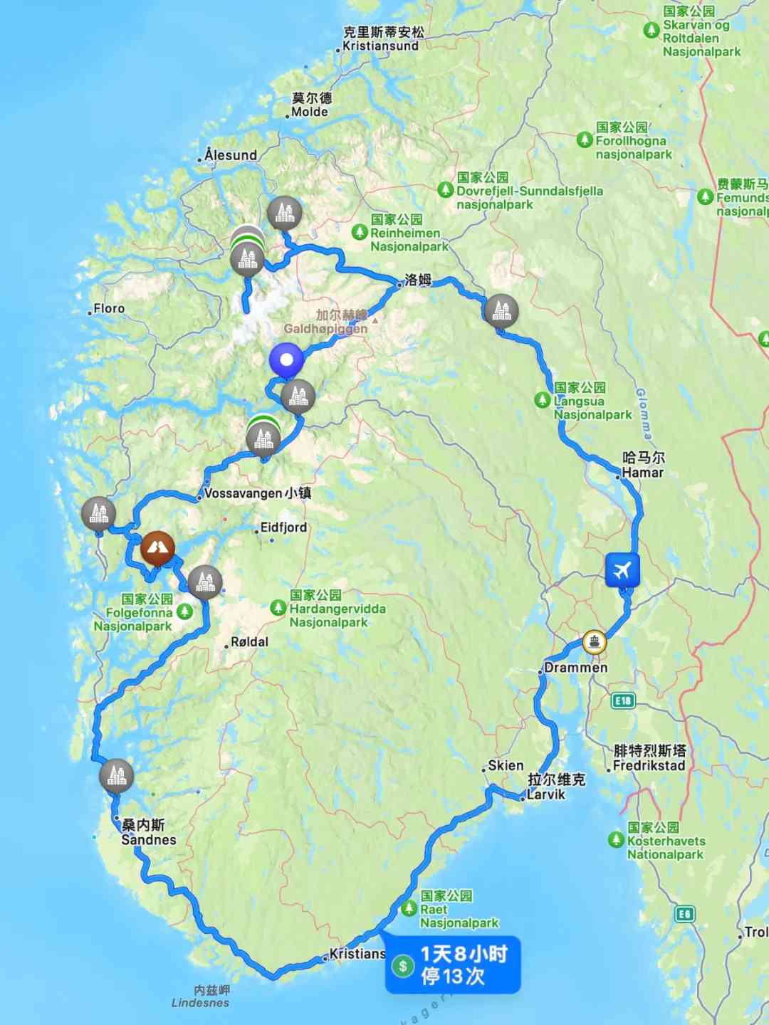 Explore Norway's Scenic Routes: 8-Day 7-Night Self-Driving Adventure Tour